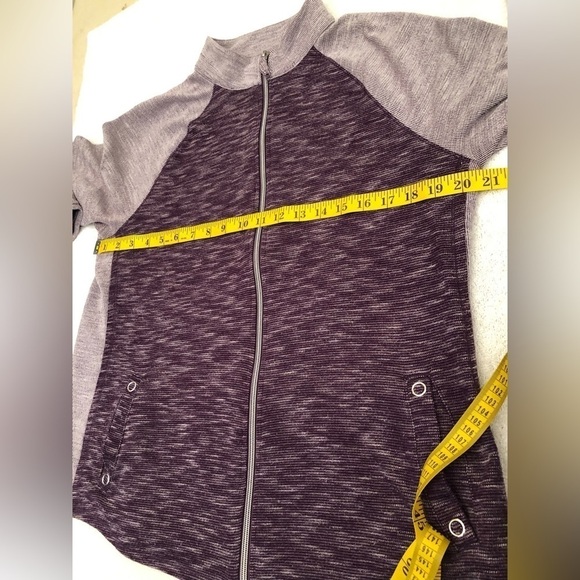 Weekends by Chicos Purple Spacedye Full Zip Jacket Size 2 Large - Picture 11 of 16